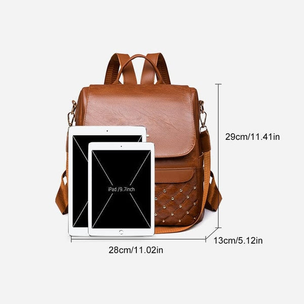 Multifunktions Anti-tyveri rejsetaske i blød læder