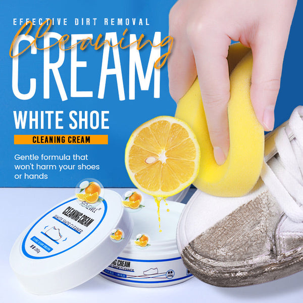 Hvid creme til rengøring af sko