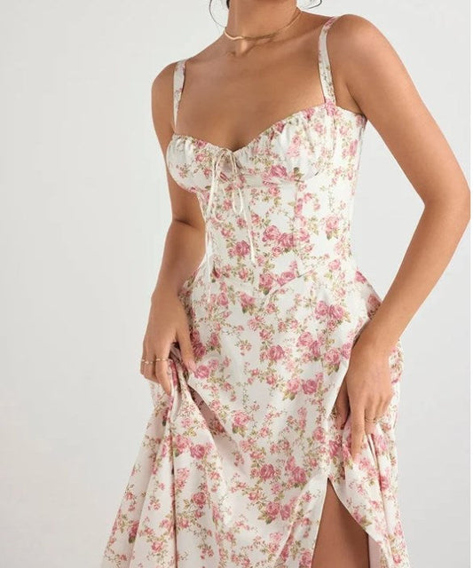 PRINT BUSTIER SUNDRESS