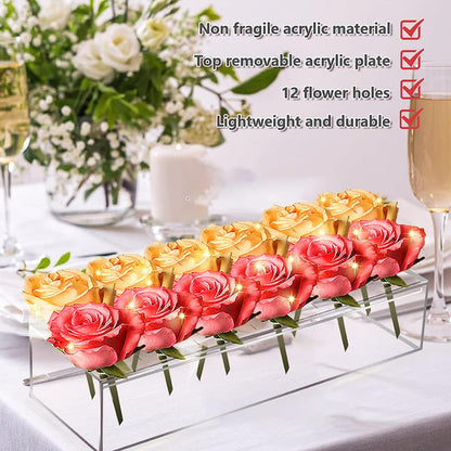 🎁Sidste dags kampagne - SPAR 50%💓Mors dags gave - Klar akryl blomstervase