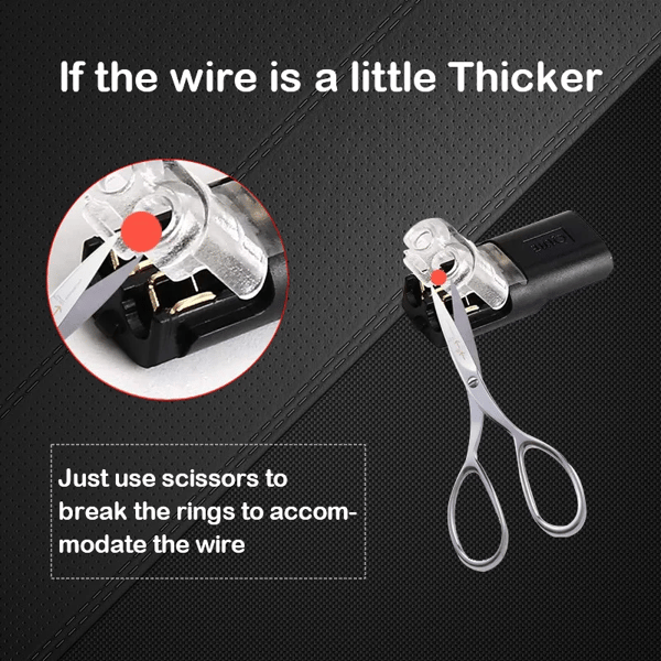 Dobbelt-wire plug-in stik med låsespænde (Jo mere du køber, jo flere rabatter får du)